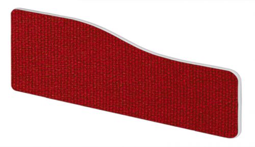 Impulse Plus Wave 300/600 Desktop Screen Rounded Corners Burgundy Fabric Light Grey Edges