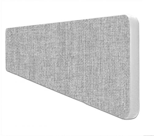 Impulse Plus Oblong 300/1200 Desktop Screen Rounded Corners Light Grey Fabric Light Grey Edges