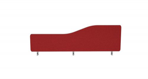 Impulse Plus Wave 300/1200 Desktop Screen Rounded Corners Burgundy Fabric Light Grey Edges