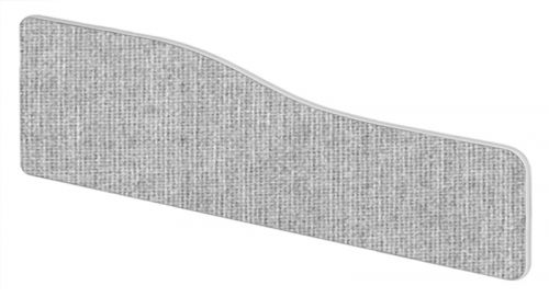 Impulse Plus Wave 300/1200 Desktop Screen Rounded Corners Light Grey Fabric Light Grey Edges