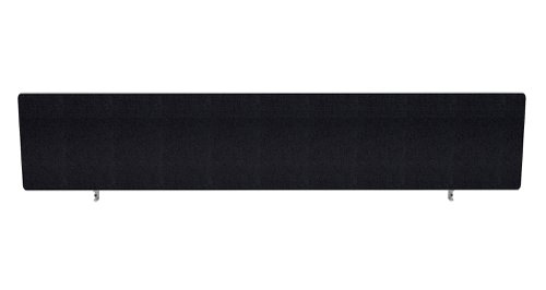 Impulse Plus Oblong 300/1800 Desktop Screen Rounded Corners Black Fabric Light Grey Edges