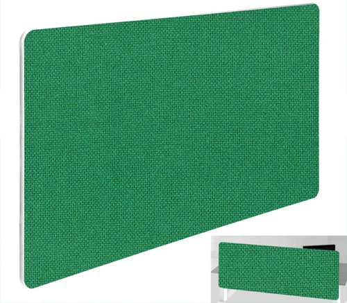 Impulse Plus Oblong 400/600 Backdrop Screen Rounded Corners Palm Green Fabric Light Grey Edges