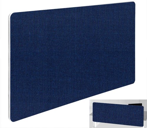 Impulse Plus Oblong 400/600 Backdrop Screen Rounded Corners Royal Blue Fabric Light Grey Edges