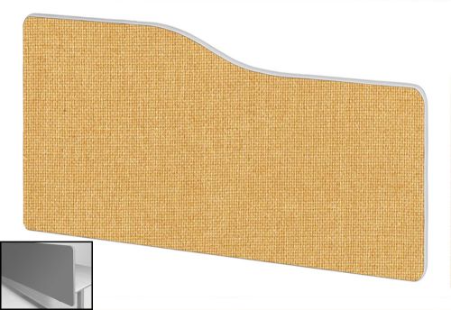 Impulse Plus Wave 400/600 Backdrop Screen Rounded Corners Beige Fabric Light Grey Edges