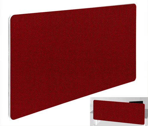 Impulse Plus Oblong 400/1000 Backdrop Screen Rounded Corners Burgundy Fabric Light Grey Edges