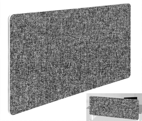 Impulse Plus Oblong 400/1000 Backdrop Screen Rounded Corners Lead Fabric Light Grey Edges