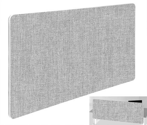 Impulse Plus Oblong 400/1000 Backdrop Screen Rounded Corners Light Grey Fabric Light Grey Edges