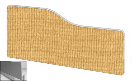 Impulse Plus Wave 400/1000 Backdrop Screen Rounded Corners Beige Fabric Light Grey Edges
