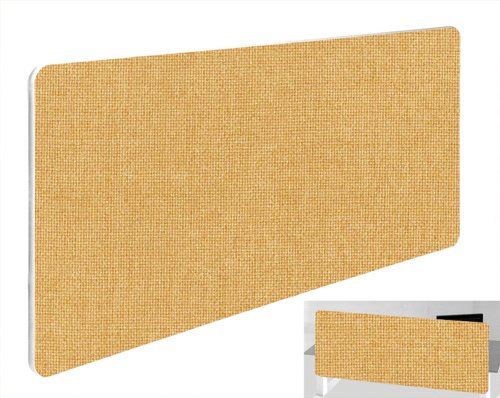 Impulse Plus Oblong 400/1500 Backdrop Screen Rounded Corners Beige Fabric Light Grey Edges