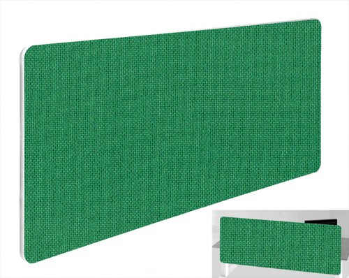 Impulse Plus Oblong 400/1500 Backdrop Screen Rounded Corners Palm Green Fabric Light Grey Edges