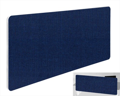 Impulse Plus Oblong 400/1500 Backdrop Screen Rounded Corners Royal Blue Fabric Light Grey Edges