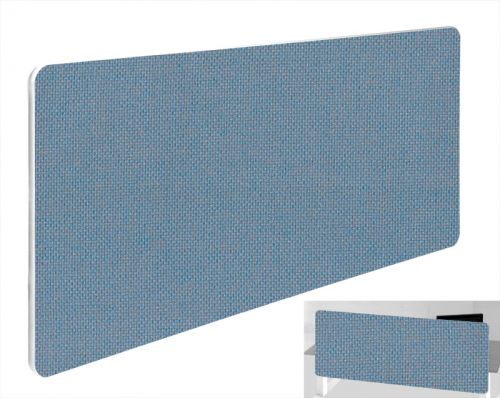 Impulse Plus Oblong 400/1600 Backdrop Screen Rounded Corners Sky Blue Fabric Light Grey Edges