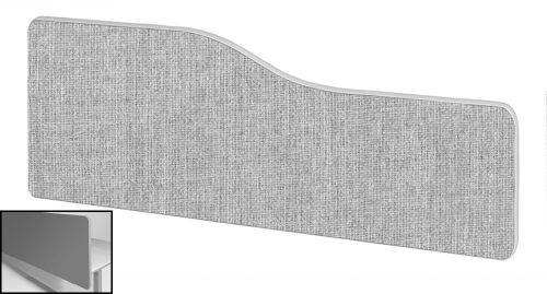 Impulse Plus Wave 400/1600 Backdrop Screen Rounded Corners Light Grey Fabric Light Grey Edges