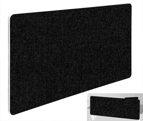 Impulse Plus Oblong 300/600 Backdrop Screen Rounded Corners Black Fabric Light Grey Edges