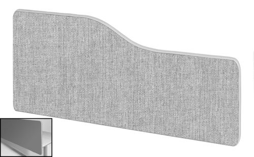 Impulse Plus Wave 300/800 Backdrop Screen Rounded Corners Light Grey Fabric Light Grey Edges