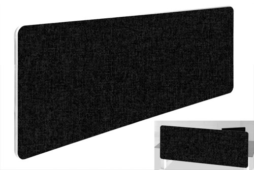 Impulse Plus Oblong 300/1000 Backdrop Screen Rounded Corners Black Fabric Light Grey Edges