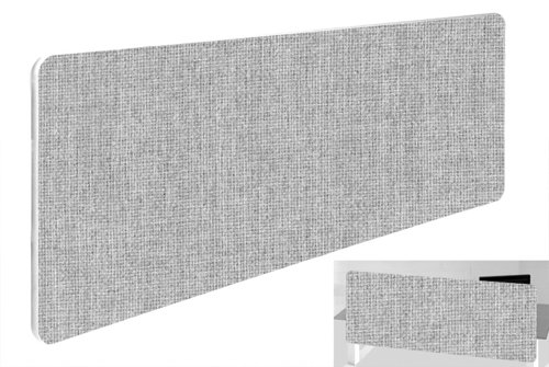 Impulse Plus Oblong 300/1000 Backdrop Screen Rounded Corners Light Grey Fabric Light Grey Edges