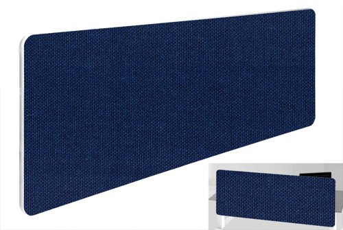 Impulse Plus Oblong 300/1000 Backdrop Screen Rounded Corners Royal Blue Fabric Light Grey Edges