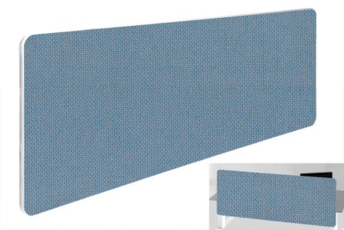 Impulse Plus Oblong 300/1200 Backdrop Screen Rounded Corners Sky Blue Fabric Light Grey Edges