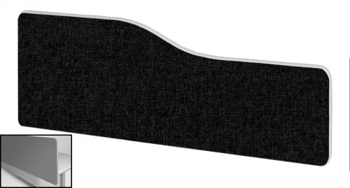 Impulse Plus Wave 300/1200 Backdrop Screen Rounded Corners Black Fabric Light Grey Edges