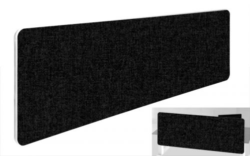 Impulse Plus Oblong 300/1500 Backdrop Screen Rounded Corners Black Fabric Light Grey Edges