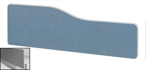 Impulse Plus Wave 300/1500 Backdrop Screen Rounded Corners Sky Blue Fabric Light Grey Edges