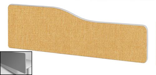 Impulse Plus Wave 300/1600 Backdrop Screen Rounded Corners Beige Fabric Light Grey Edges
