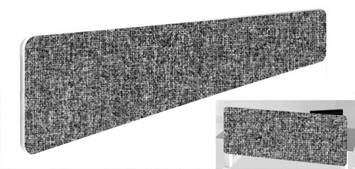 Impulse Plus Oblong 300/1800 Backdrop Screen Rounded Corners Lead Fabric Light Grey Edges