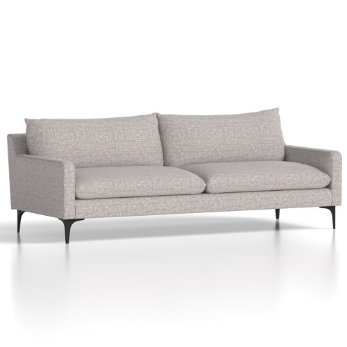 Emmy Cushioned 3 Seater Sofa Light Grey