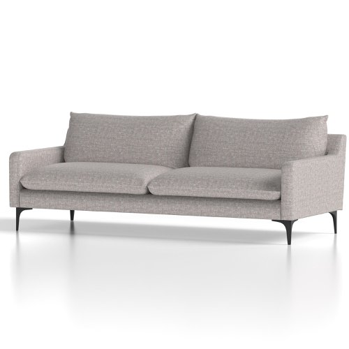 42111DY | Introducing our exquisite three-seater sofa in a sumptuous, soft light grey finish, thoughtfully designed for your ultimate comfort and style. This elegant piece is the epitome of modern sophistication, offering an inviting retreat in your home. This sofa boasts plush cushioning for an unparalleled lounging experience. Sink into its embrace, whether you're unwinding after a long day or hosting guests for a cosy evening. The soft light grey upholstery exudes timeless elegance, making it a versatile addition to any interior decor. The tapered legs not only provide stability but also add a touch of contemporary charm, elevating your living space to new heights of sophistication. Embrace the perfect blend of comfort and aesthetics with our soft light grey three-seater sofa, where luxury meets practicality. Make a statement in your home, showcasing your refined taste and style..