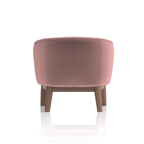Dynamic Lulu Fabric Armchair With Wooden Legs Old Rosa - SF000003 Reception Chairs 42118DY