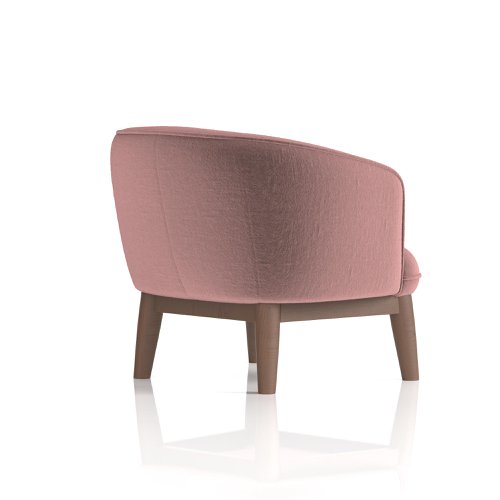 Dynamic Lulu Fabric Armchair With Wooden Legs Old Rosa - SF000003