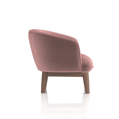 42118DY - Dynamic Lulu Fabric Armchair With Wooden Legs Old Rosa - SF000003