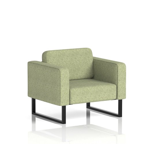 Brixworth Armchair With Black Legs In Rivet Fabric - Burnish