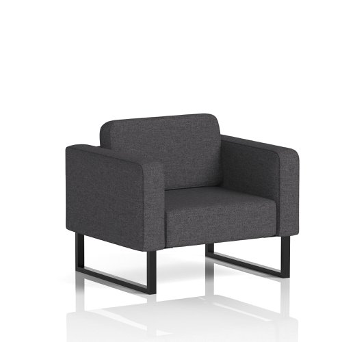 Brixworth Armchair With Black Legs In X2 Fabric - Arithmetic