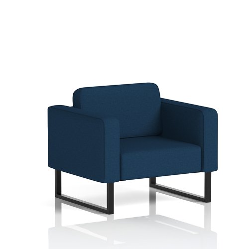 Brixworth Armchair With Black Legs In X2 Fabric - Calculus