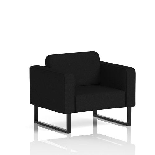 Brixworth Armchair With Black Legs In X2 Fabric - Diameter