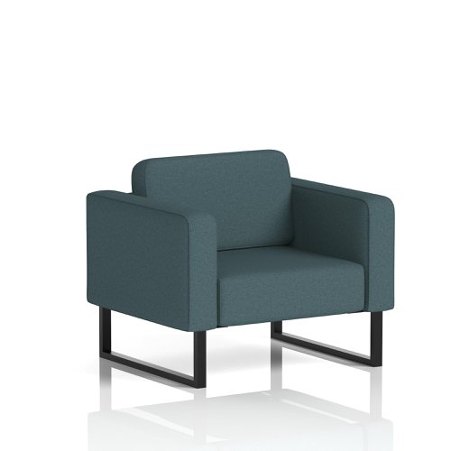 Brixworth Armchair With Black Legs In X2 Fabric - Polygon