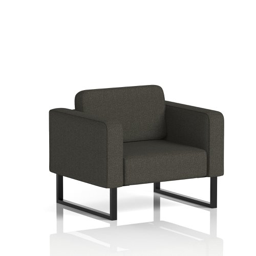 Brixworth Armchair With Black Legs In Main Line Flax Fabric - Temple