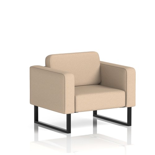 Brixworth Armchair With Black Legs In Synergy Fabric - Affix