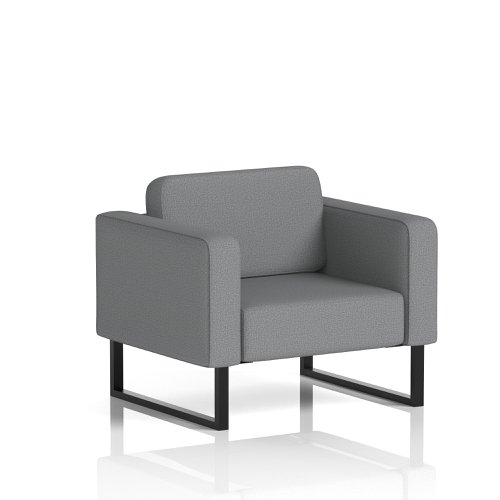 Brixworth Armchair With Black Legs In Synergy Fabric - Partner