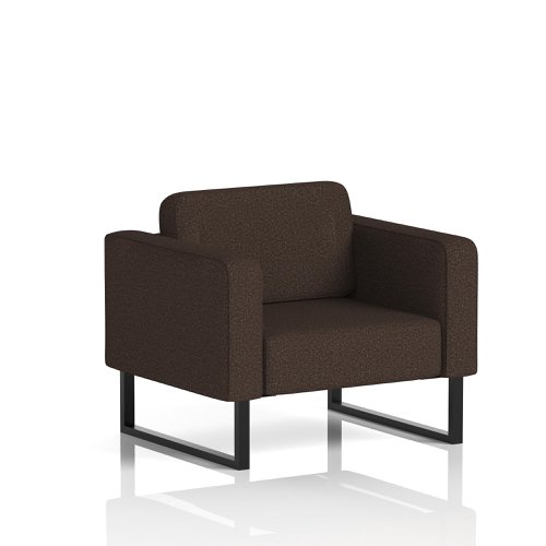 Brixworth Armchair With Black Legs In Synergy Fabric - Wed