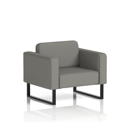 Brixworth Armchair With Black Legs In Yoredale Fabric - Hardraw