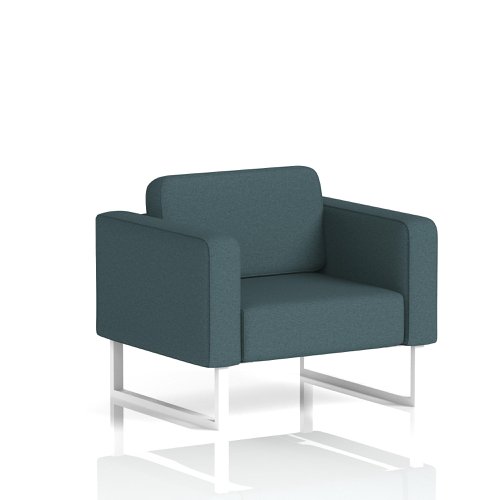 Brixworth Armchair With White Legs In X2 Fabric - Polygon