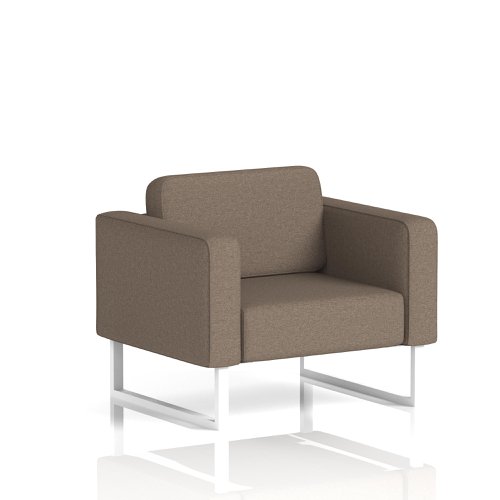 Brixworth Armchair With White Legs In X2 Fabric - Theory