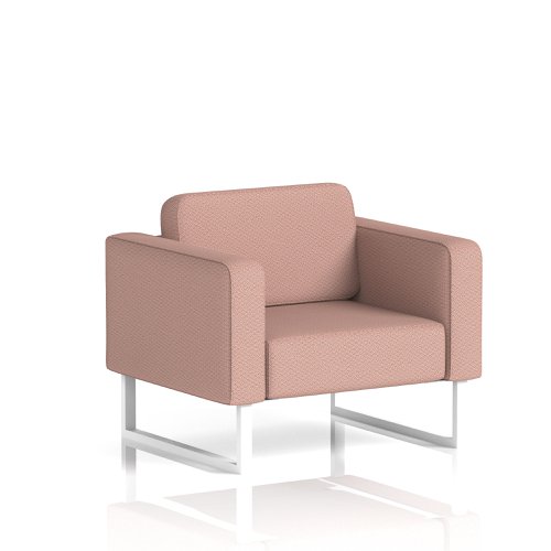 Brixworth Armchair With White Legs In Yoredale Fabric - Kidstone