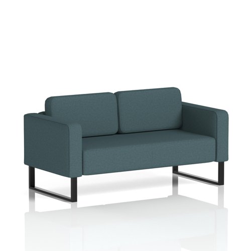 Brixworth Sofa 2 Seater With Black Legs In X2 Fabric - Polygon