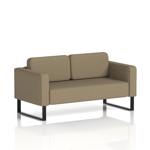 Brixworth Sofa 2 Seater With Black Legs In Main Line Flax Fabric - Bank