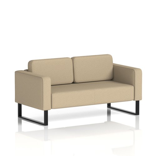 Brixworth Sofa 2 Seater With Black Legs In Main Line Flax Fabric - Upminster