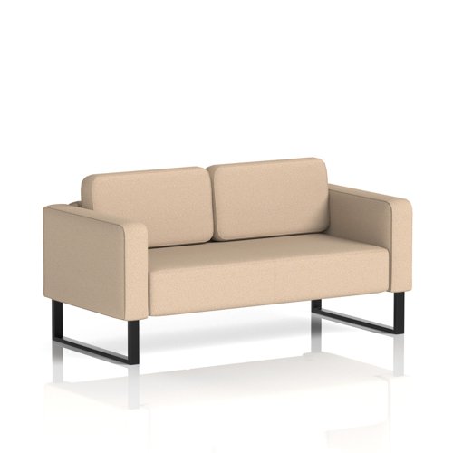 Brixworth Sofa 2 Seater With Black Legs In Synergy Fabric - Affix